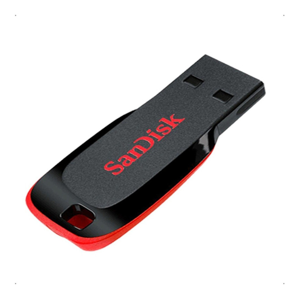 Pendrive SanDisk Cruzer Blade 64GB 2.0 preto e vermelho Original