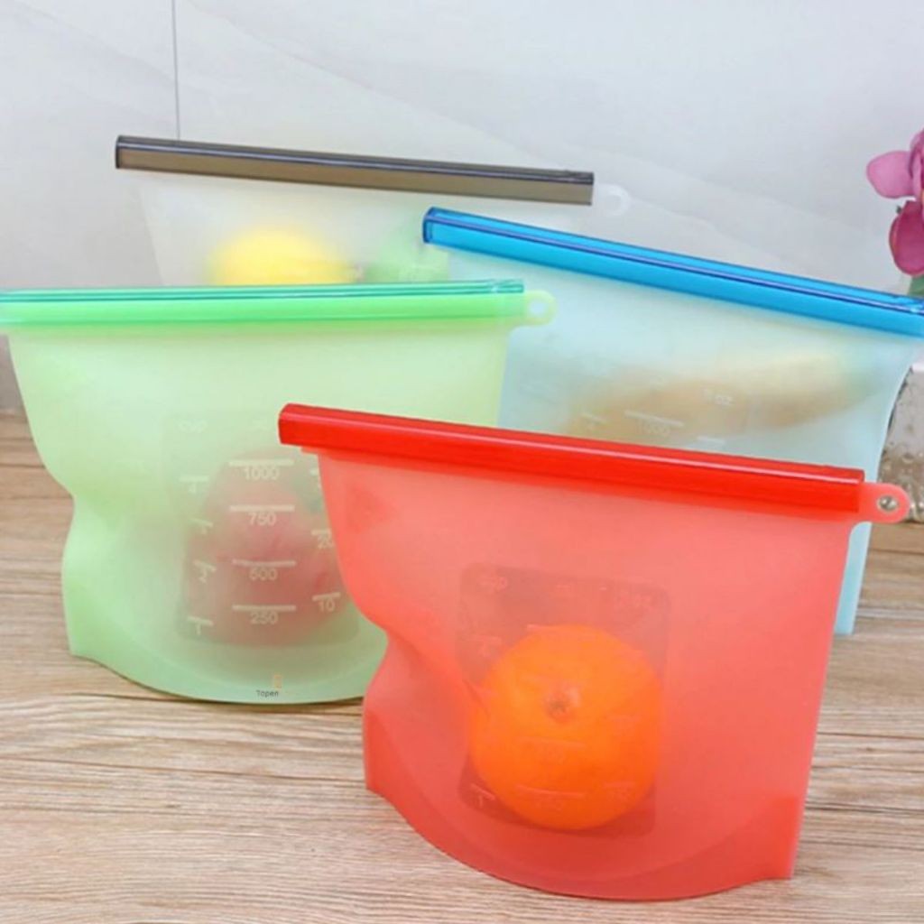 Kit 2 Sacos De Armazenamento De Alimentos 1L em Oferta na Shopee