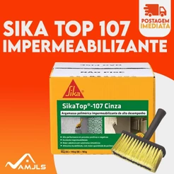 SIKA TOP 107 SIKA 18 kg - CINZA IMPERMEABILIZANTE PROTETOR PAREDE, PISOS, BANHEIROS, COZINHA