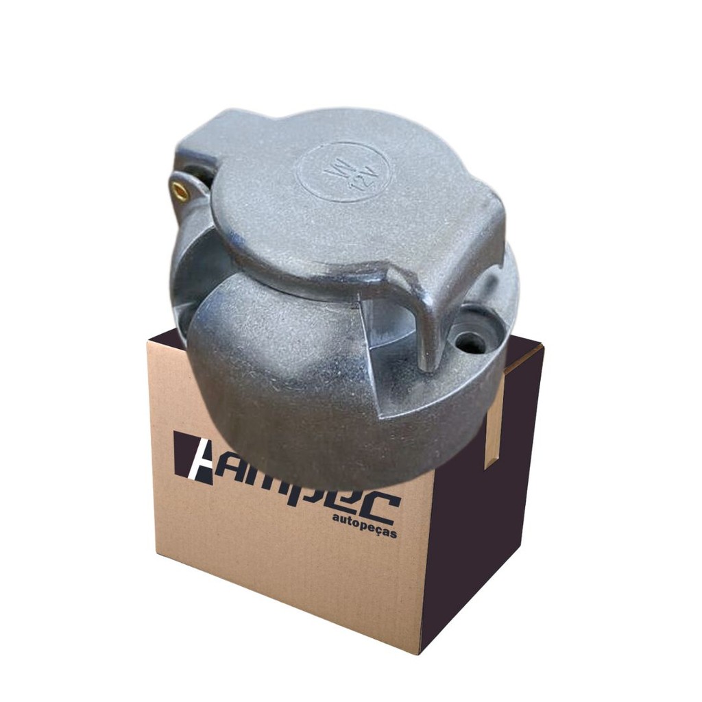 Tomada Plug Elétrica Fêmea 6 Polos Metal Alumínio Reboque Engate Carreta Carretinha em Oferta na Shopee