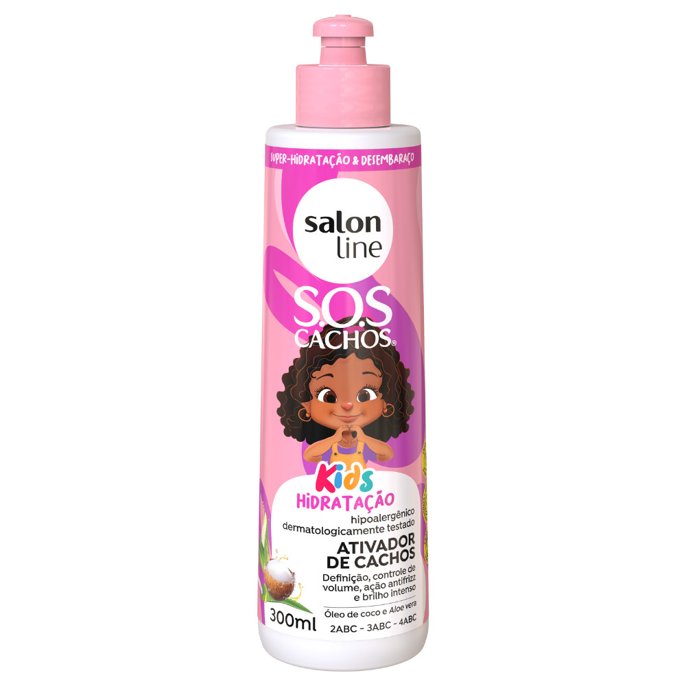 Ativador de Cachos S.o.s Kids Infantil Salon Line 300ml - Beauty