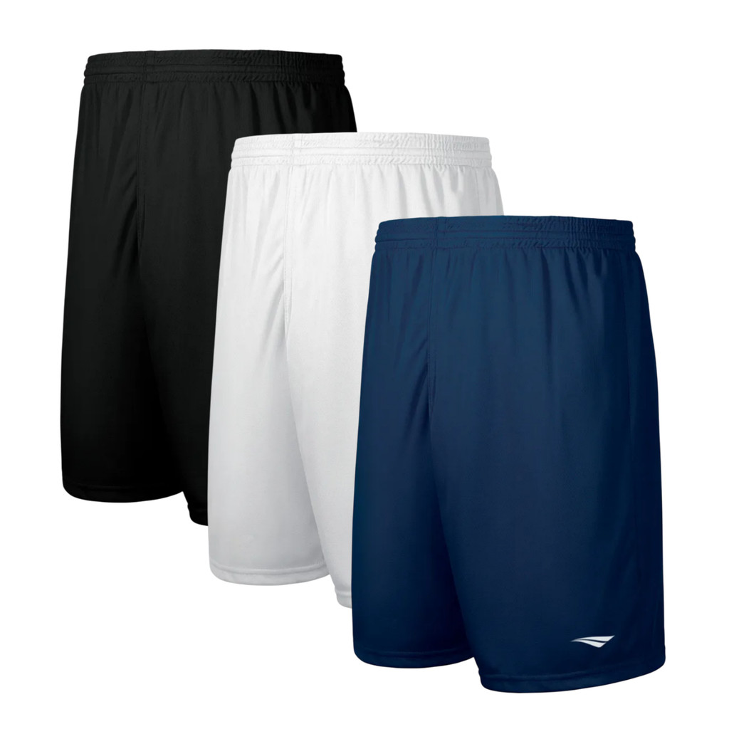 Kit 3 Shorts Futebol Penalty Calção Masculino Academia Bermuda Corrida Original