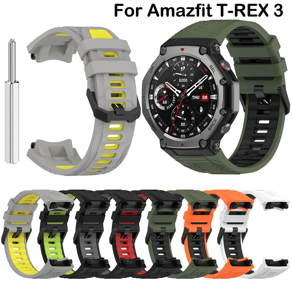 Pulseira Para Amazfit T-Rex 3 Inteligente Huami Substituição Original Silicone Ou & Filme
