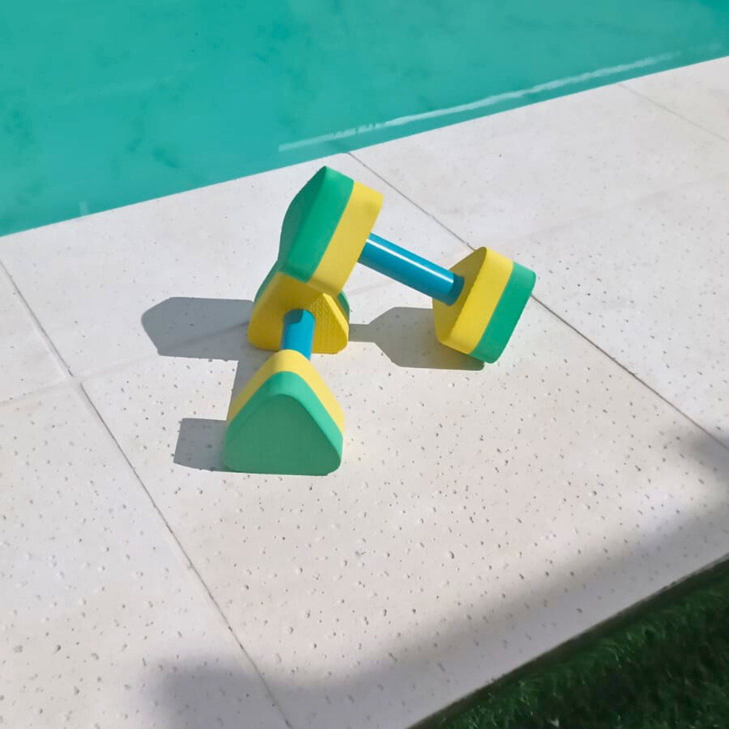 KIT BRASIL 1 Par de Halter para Natação e Hidroginástica Pequeno em Oferta na Shopee