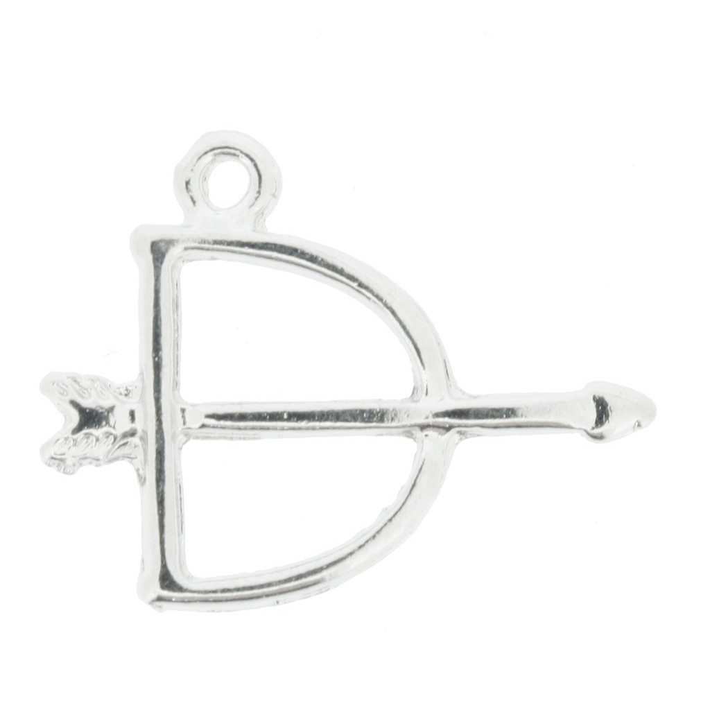 Pingente Arco E Flecha Oxossi Níquel 20mm [atacado 10 Peças]