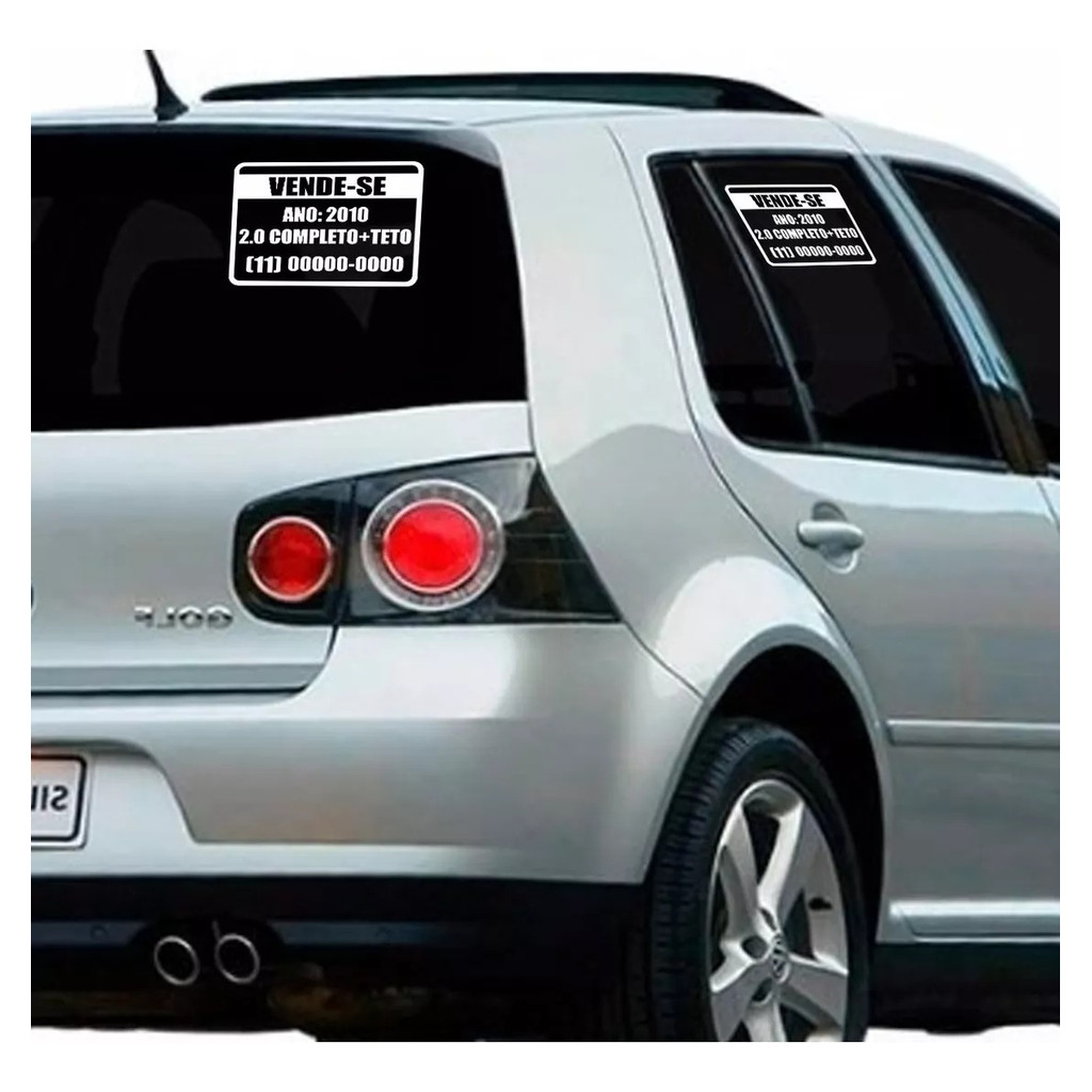 Adesivo Placa Vende-se Veículo Vendo Carro