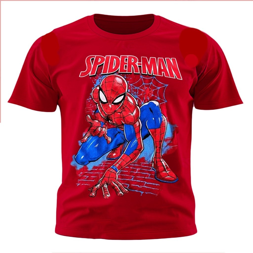 Camiseta Infantil Juvenil Super Herói Vermelho Camisa Diversas Estampas 100% Algodão