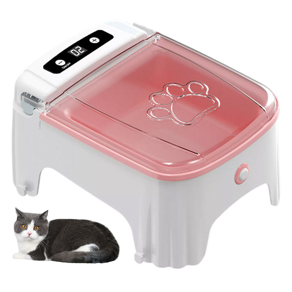 Comedouro Automatico Gato Cachorro Pet Cao Raçao Petisco Sensor de Presença Movimento Temporizador Regulavel