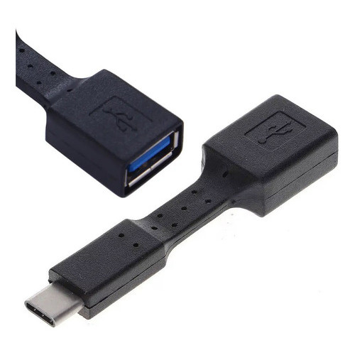 Cabo Adaptador USB Tipo C para USB 3.0 Fêmea OTG 5cm Emborrachado Alta Velocidade compa Celular PC não serve para Iphone
