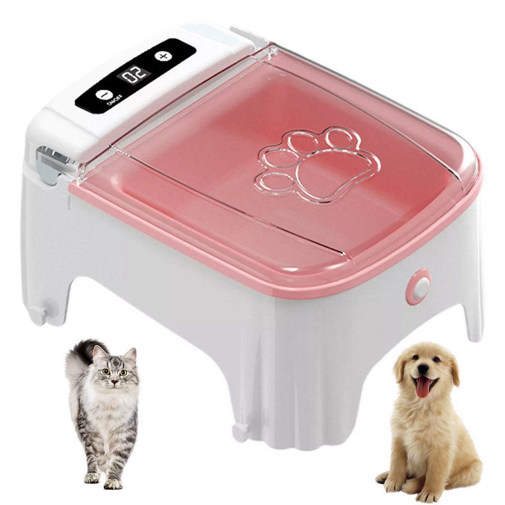Comedouro Automatico Pet Cachorro Gato Cao Raçao Comida Temporizador Sensor de Presença Movimento Animal de Estimaçao