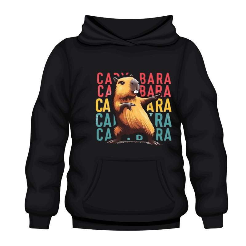 Moletom de Capuz Blusa de Frio Estilosa Unissex Capybara Capivara Descolada - Infantil Adulto e Plus Size