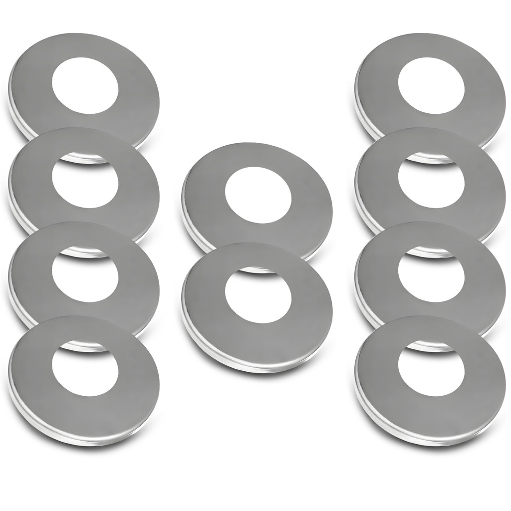 Kit 10 Canoplas Slim Aço Inox para Torneira Conexão 1/2