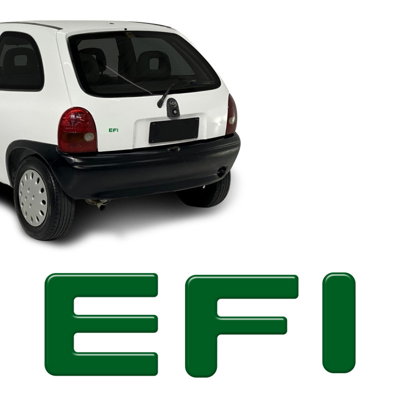 Adesivo EFI Corsa Verde Traseiro Resinado Modelo Original em Oferta na Shopee