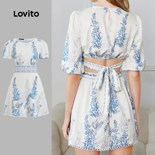 Lovito Vestido Boho Com Estampa Tribal Com Cadarço, Vestido De Verão/Primavera Para Mulheres L128ED600 em Oferta na Shopee