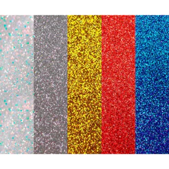EVA Glitter 40x60cm 2mm 5 Cores Sortidas - Pacote com 5