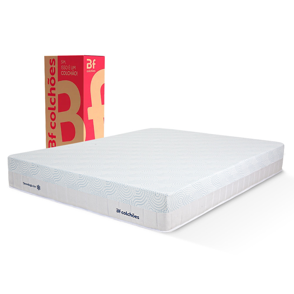 Colchão Queen Ortopédico D33 Molas Ensacadas Tecido Refrescante Fresh BF Colchões em Oferta na Shopee