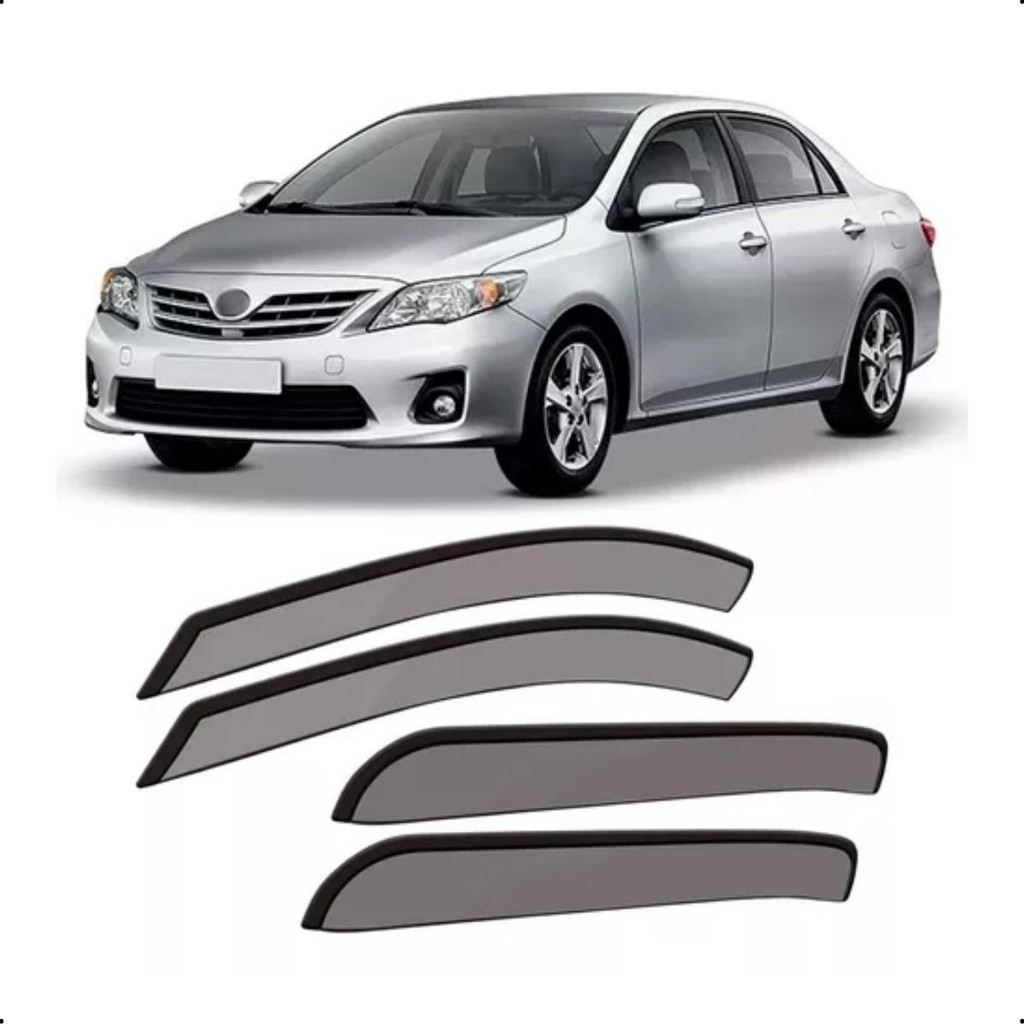 Calha de Chuva fumê TG Poli Corolla Sedan 2008-2014 4P