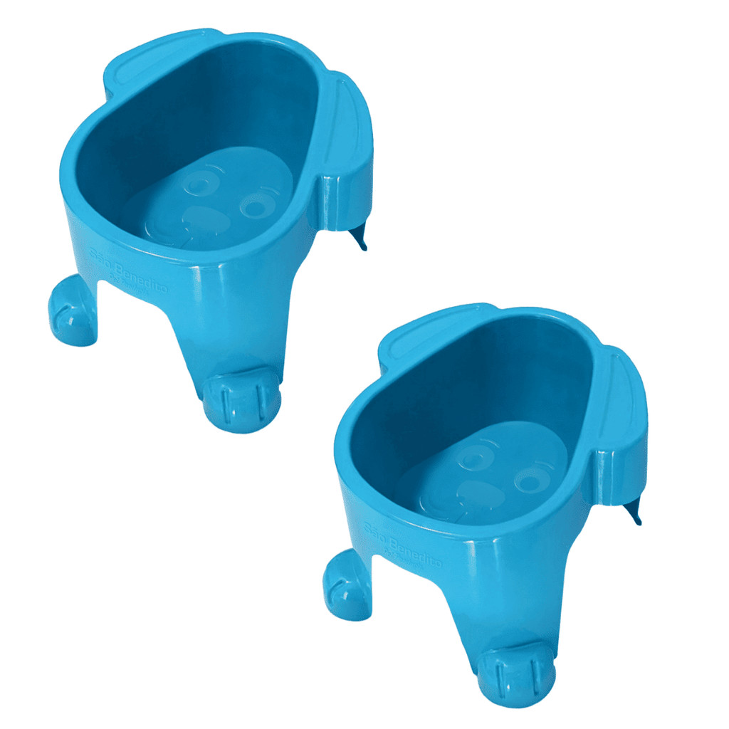 Kit 2 Comedouro e Bebedouro para Cachorro Ergonômico Tigela Elevada Alto 1 Litro