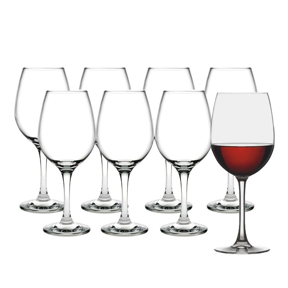 Jogo 8 Taça de Vinho Degustação Tinto Vidro Transparente G4U Class Home 460ml