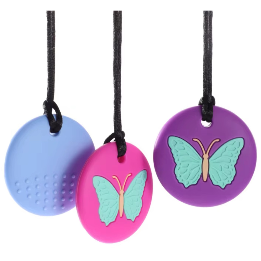 Colar Mordedor Autismo Anti Stress TOD TDAH Sensorial Borboleta em Oferta na Shopee