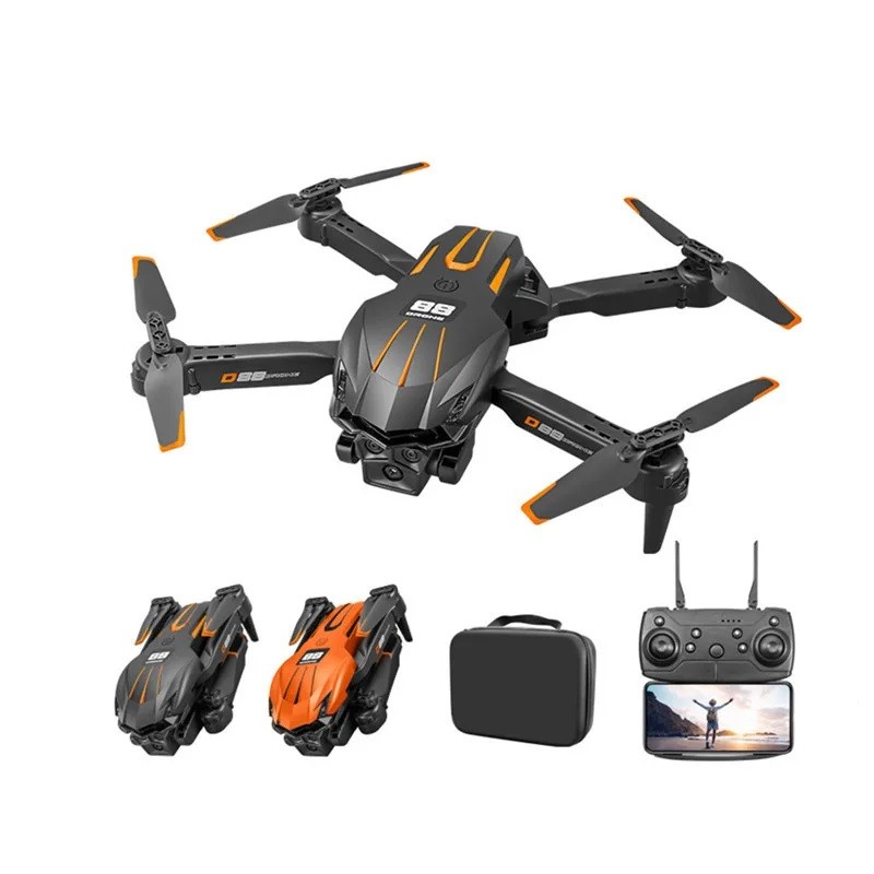 Drone D88 com Câmera HD, Fluxo Óptico  1 Bateria – Estável e Dobrável