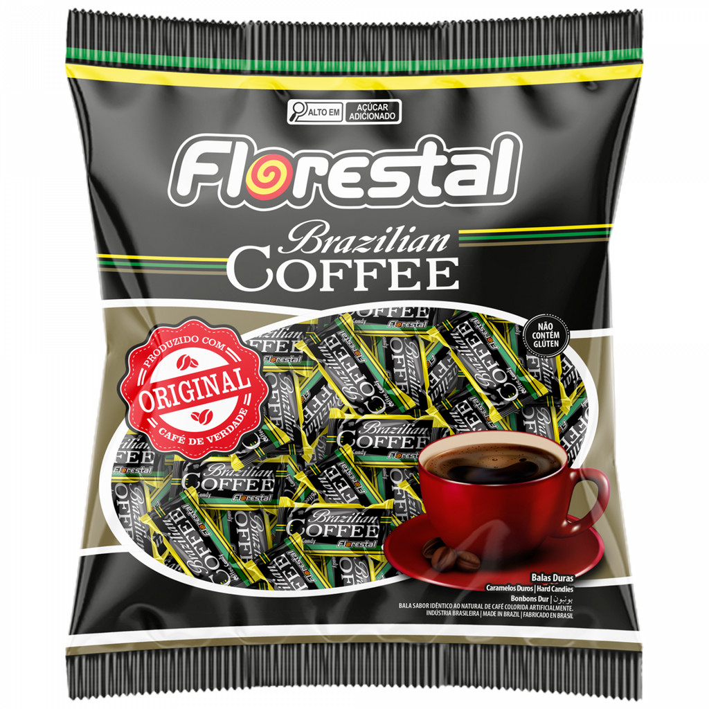 Balas de Café Brazilian Coffee Pacote 500g - Florestal em Oferta na Shopee