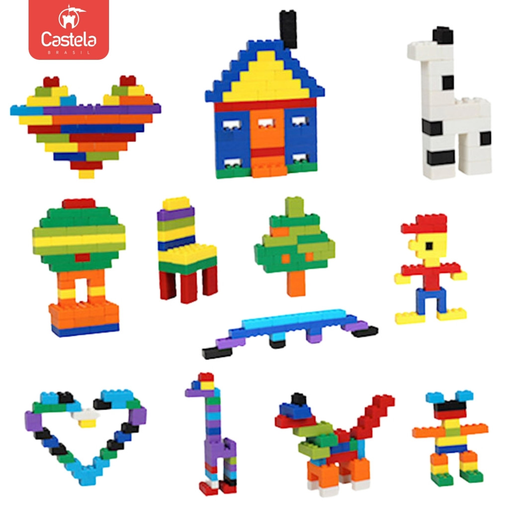 Brinquedo Blocos De Montar Infantil Educativo 1000 Peças Castela · foto 2