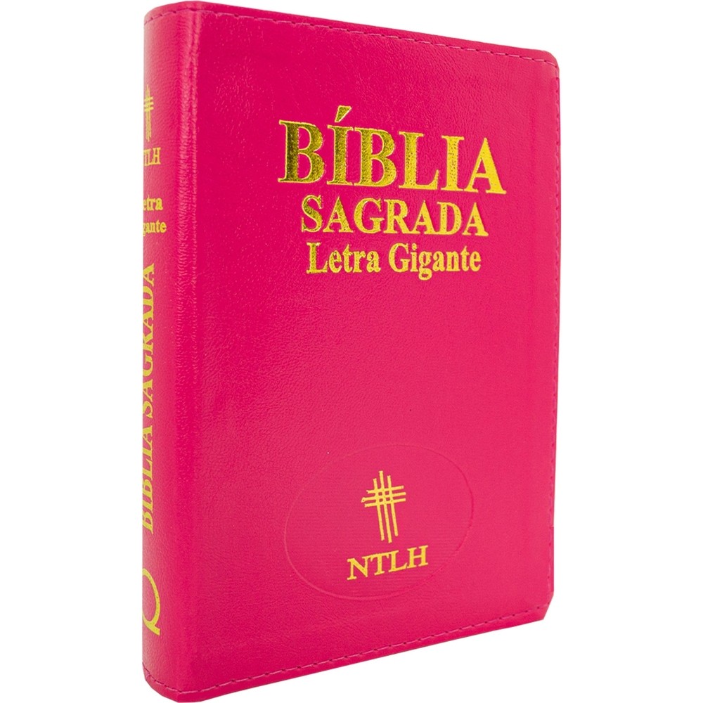 Bíblia Sagrada Feminina Letra Gigante NTLH Capa luxo Pink Com Borda Dourada e Índice em Oferta na Shopee