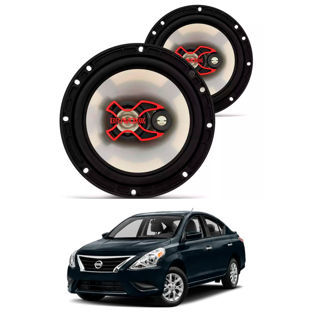 4 Alto Falantes 6" Polegadas 100W RMS Triaxial B3x60x Nissan Versa 2011 até 2019 - Bravox em Oferta na Shopee