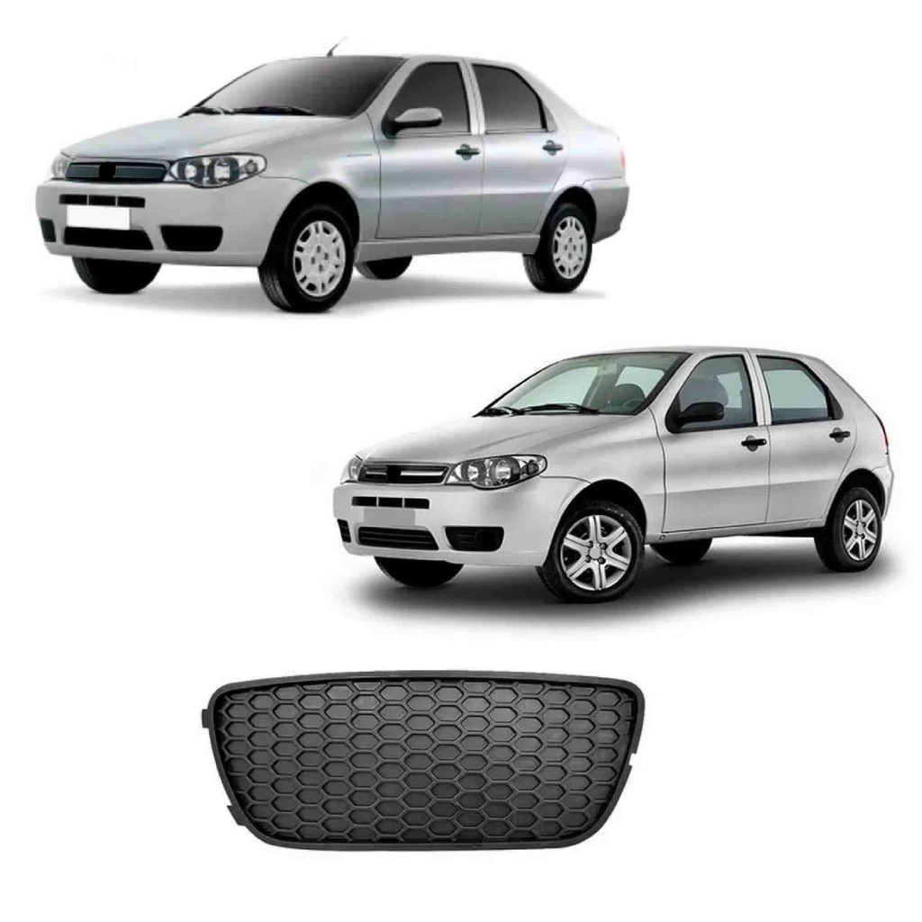 Grade Preta Auxiliar Palio 2007 2006 2005 2004 Siena 2004 2007 Sem Milha Lado Motorista em Oferta na Shopee