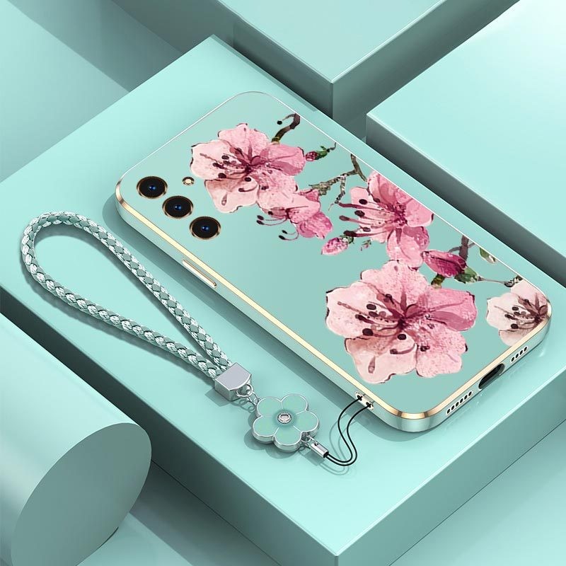 Lindas Flores De Pêssego Para Samsung A15 Com Capa Galvanizada Durável A15 Perfeita A Moda em Oferta na Shopee