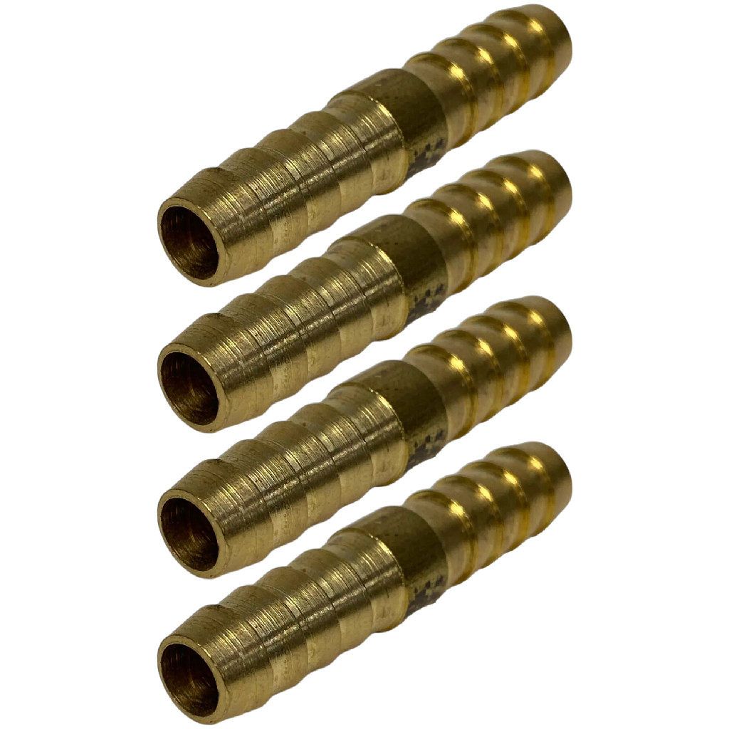4 Emenda De Latão Mangueira 3/8 10mm Espiga União Ar Agua