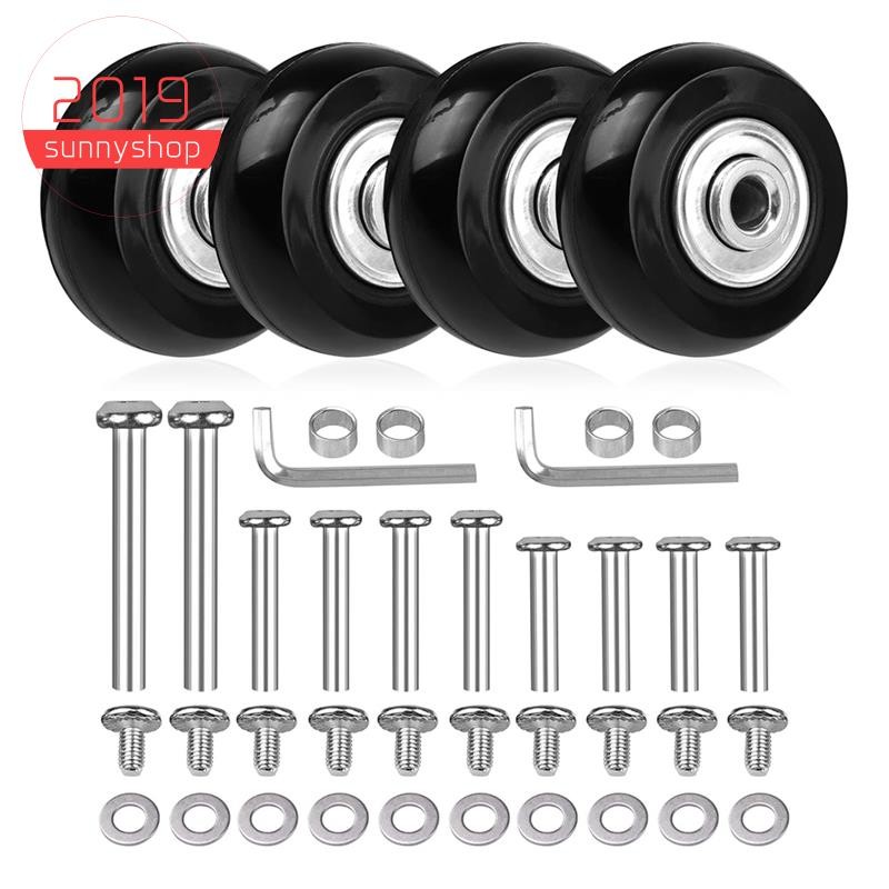 💖Rodas De Substituição Para Mala De Bagagem , 4 Unidades , Giratórias , Rolamentos , Kits De Reparo ,
