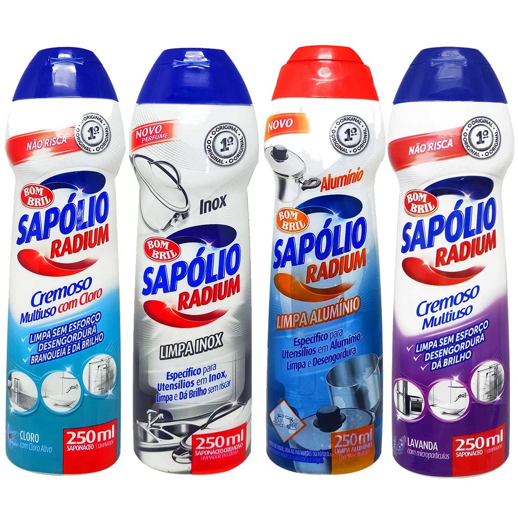 Limpador Sapólio Radium Liquido Cremoso 250Ml Unidade
