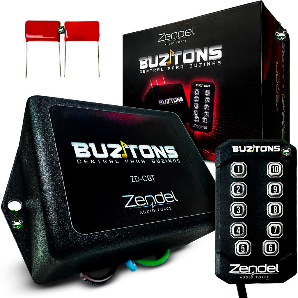 Central Buzitons Buzina Musical 10 Efeitos + Controle Zendel ZD-CBT Zendel em Oferta na Shopee