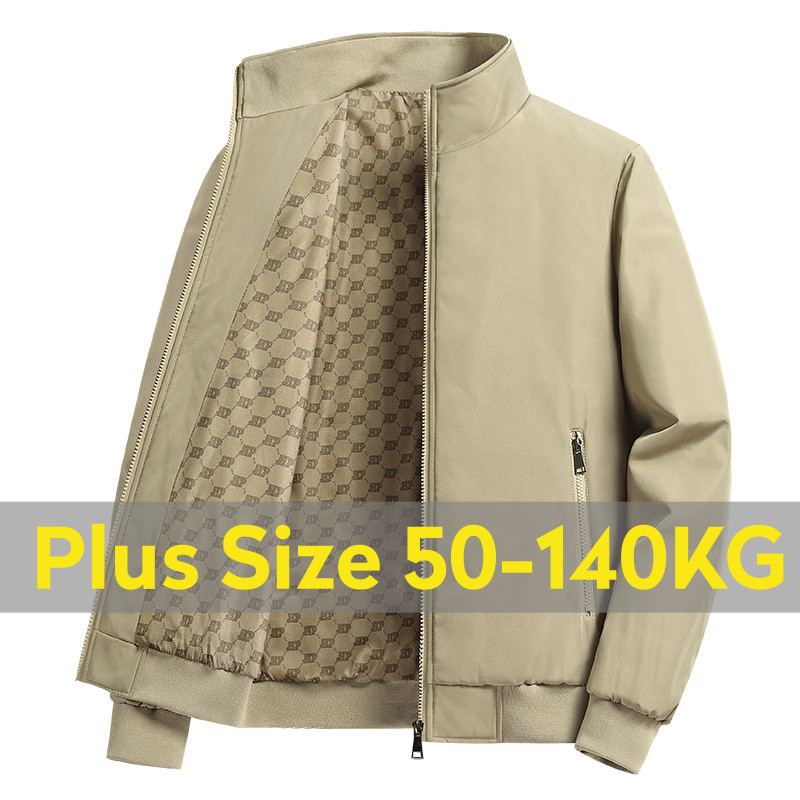 50-140KG Plus Size Masculino Casual Solto Cor Sólida Jaqueta Formal De Negócios