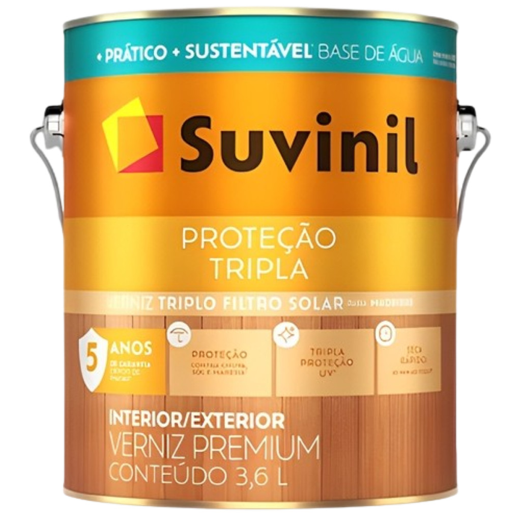 VERNIZ SUVINIL BASE ÁGUA BRILHANTE 3,6L VÁRIAS CORES em Oferta na Shopee