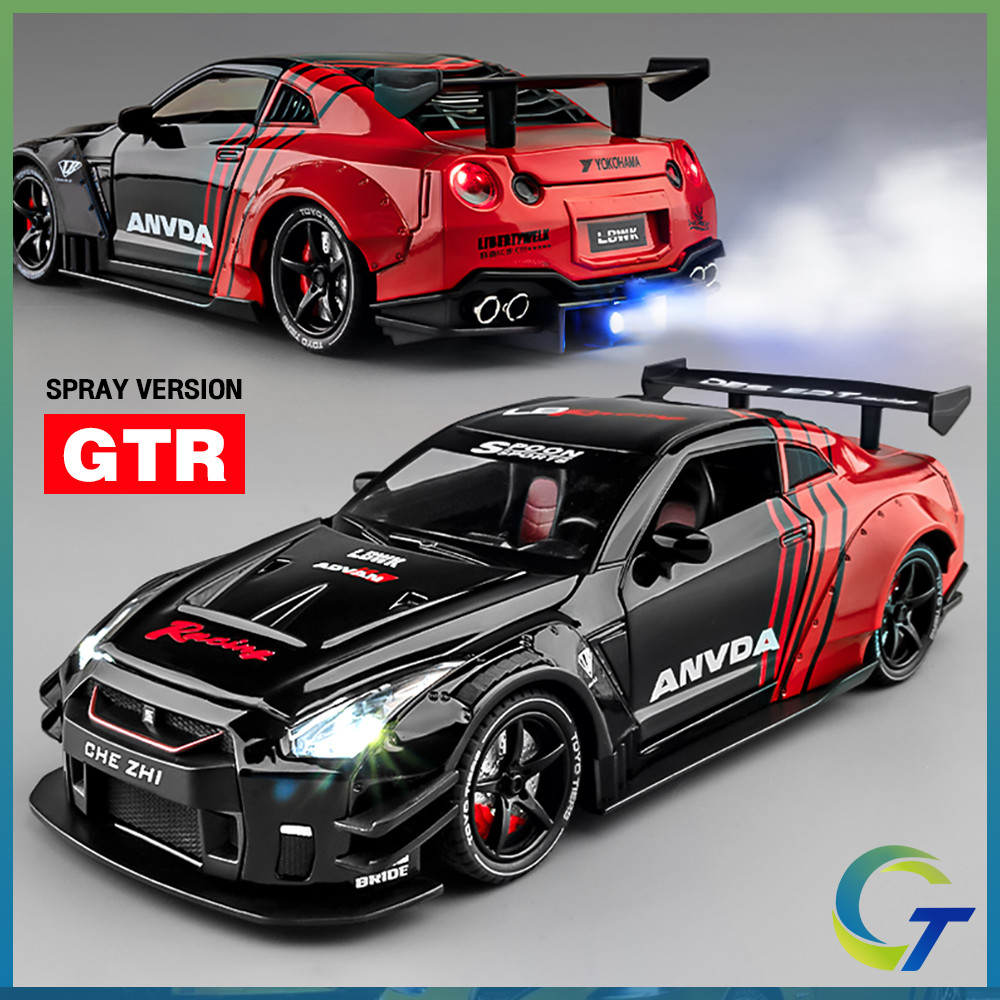 1 : 24 Nissan GT-R R35 Spray Versão Diecast Brinquedos Modelo De Carro Carros Liga Brinquedo Coleção Presente Para Menin