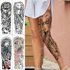 Tatuagens Temporárias De Tamanho Grande , Manga Completa , Perna , Coxa , Sexy , Arte Corporal , Adesivos De Tatuagem ,