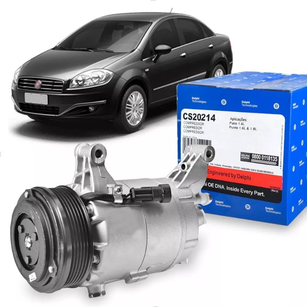 Compressor Ar Linea E-torq 1.8 2009 A 2014 Original Delphi - NOVO LACRADO
