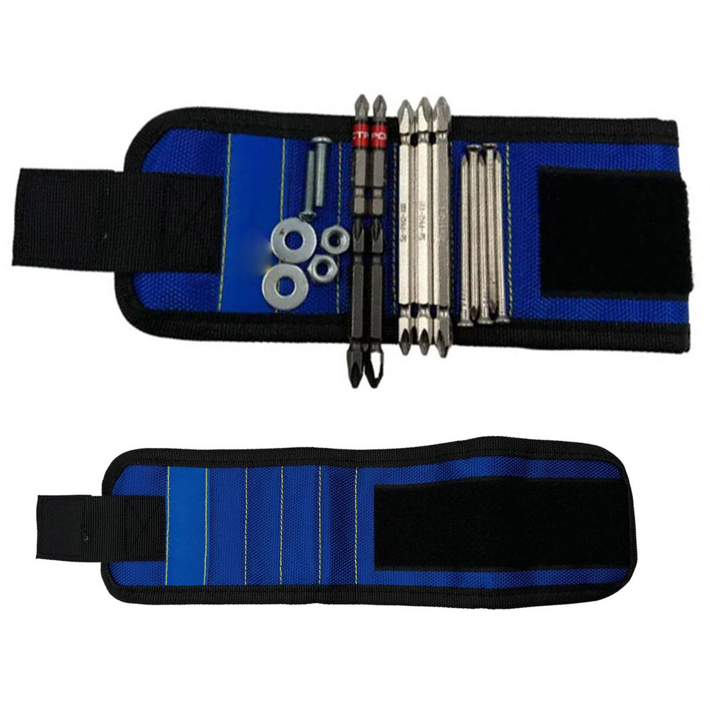Pulseira Ima Magnetico Gruda Prego Parafuso Broca Pino Ferramenta Bracelete Obra Reparo Construçao Seguro Organizaçao