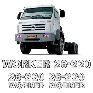 Kit De Adesivos 26-220 Worker Emblema Caminhão Volkswagen em Oferta na Shopee