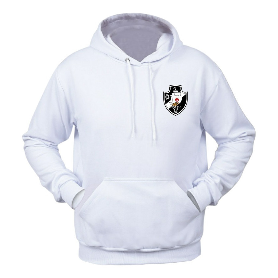 Blusa Moletom Canguru Casaco Time De Futebol Vasco Da Gama