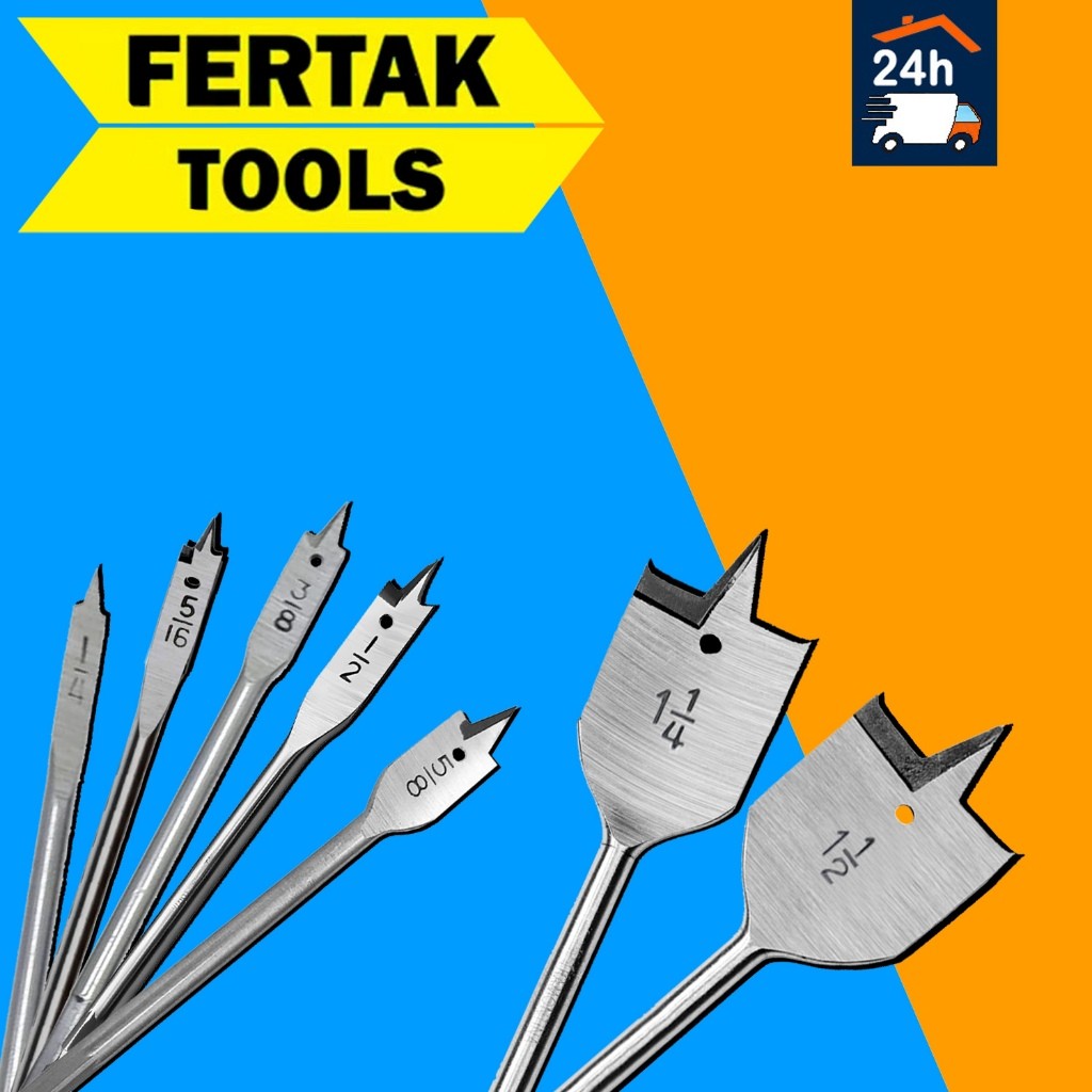 Broca Chata de Aço p/ Madeira - Fertak em Oferta na Shopee