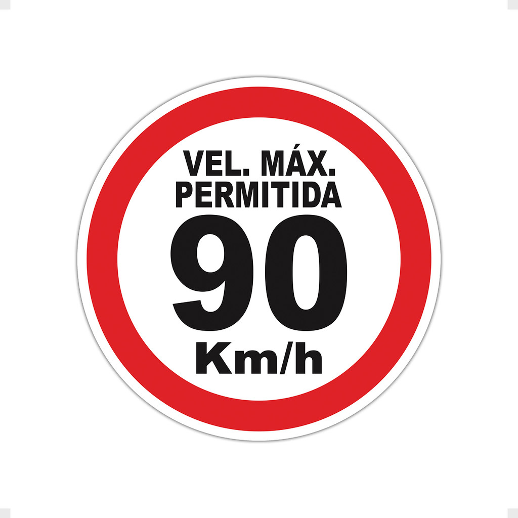 Adesivo Velocidade Maxima Permitida 90km/h Carro Caminhão em Oferta na Shopee
