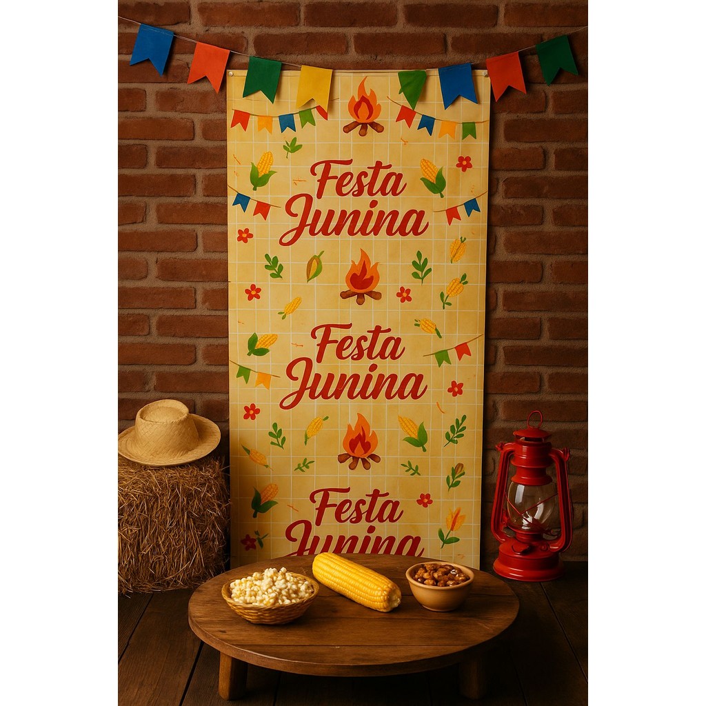 1~6 PAINEL CORTINA FESTA JUNINA 2 MT 6132-CG FESTA JUNINA (EX) (CHOCO)