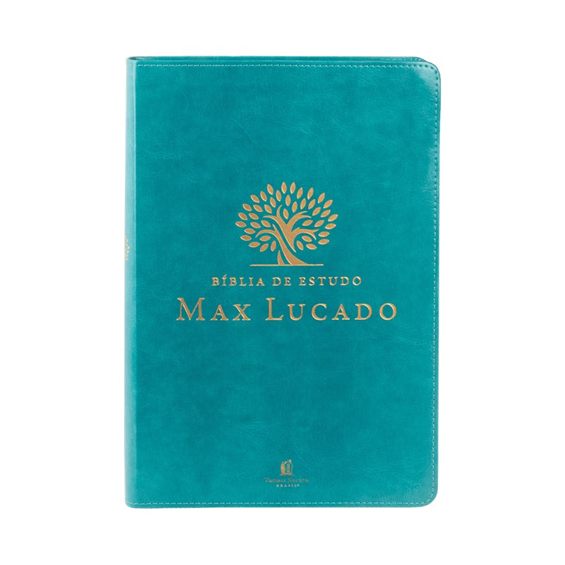 Bíblia de Estudo Max Lucado | NVI | Leitura Perfeita | Capa Luxo Verde em Oferta na Shopee