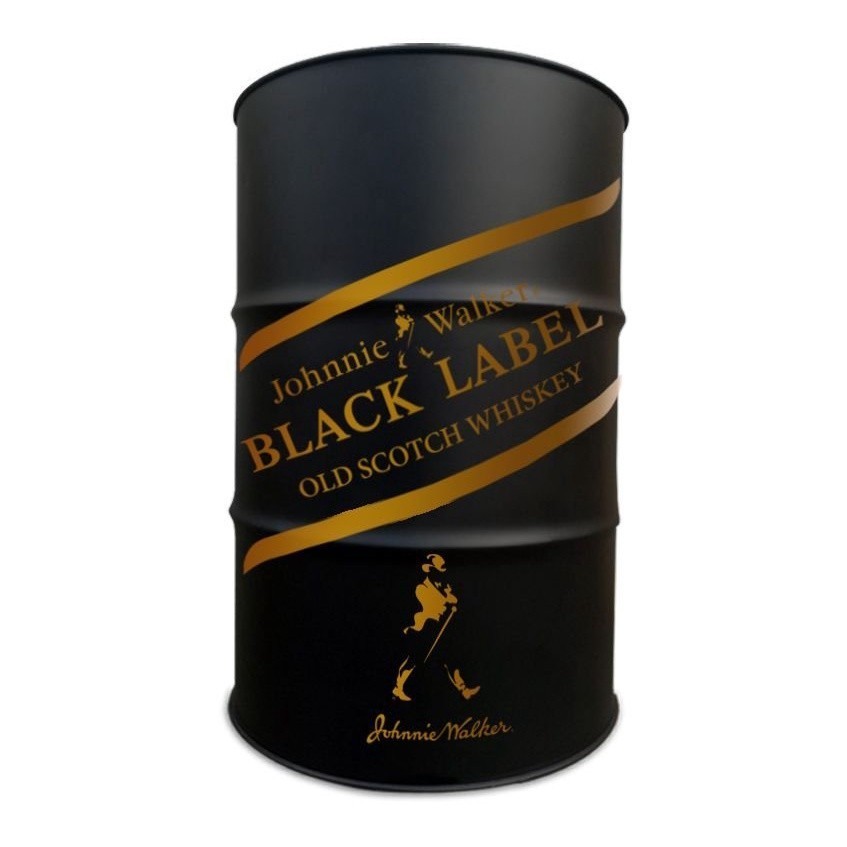 Adesivo Johnnie Walker Black Label Tambor Tonel Barril 200l Adesivo Auto Colante