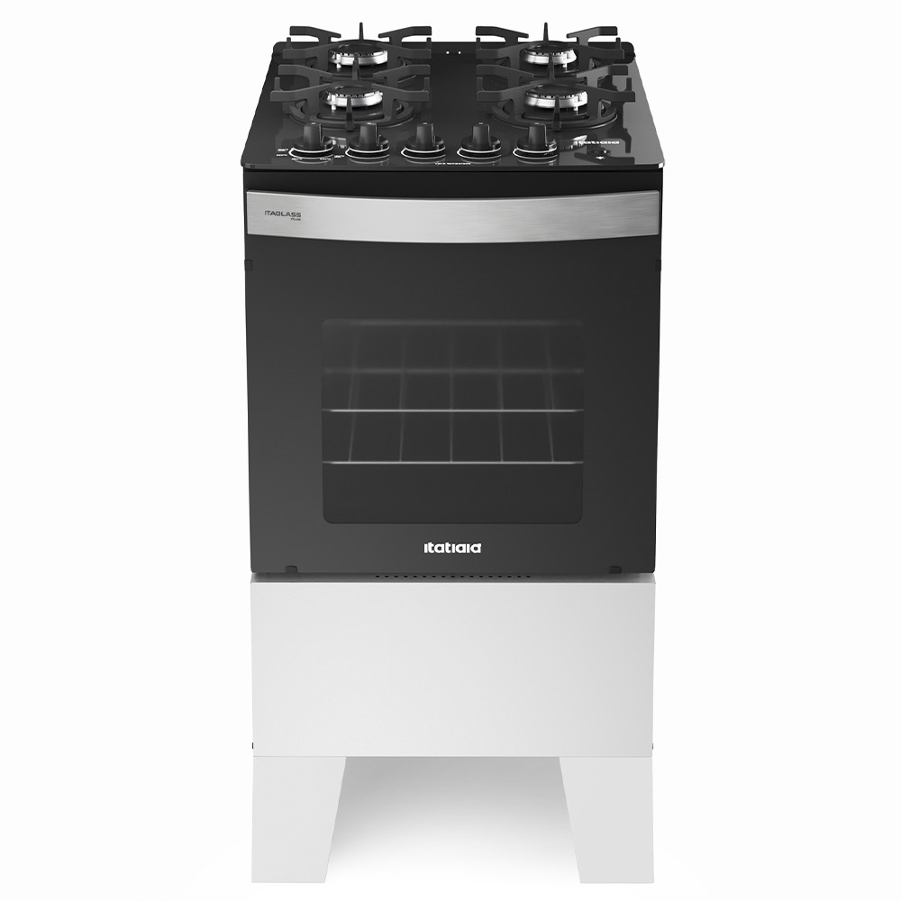 Fogão 4 Bocas a Gás Itatiaia Itaglass Plus Mesa de Vidro Acendimento Automático Branco Bivolt em Oferta na Shopee