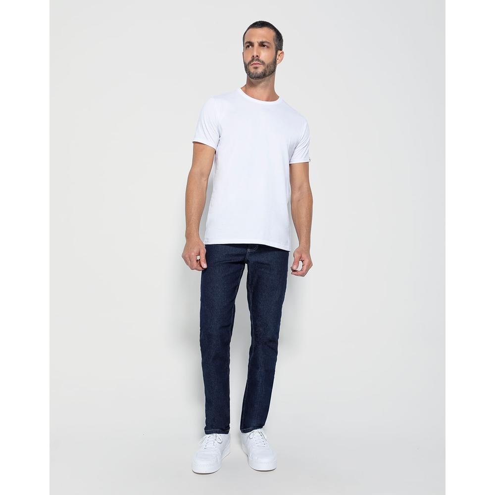 Calça Slim Masculina Em Jeans Com Elastano - ENFIM em Oferta na Shopee